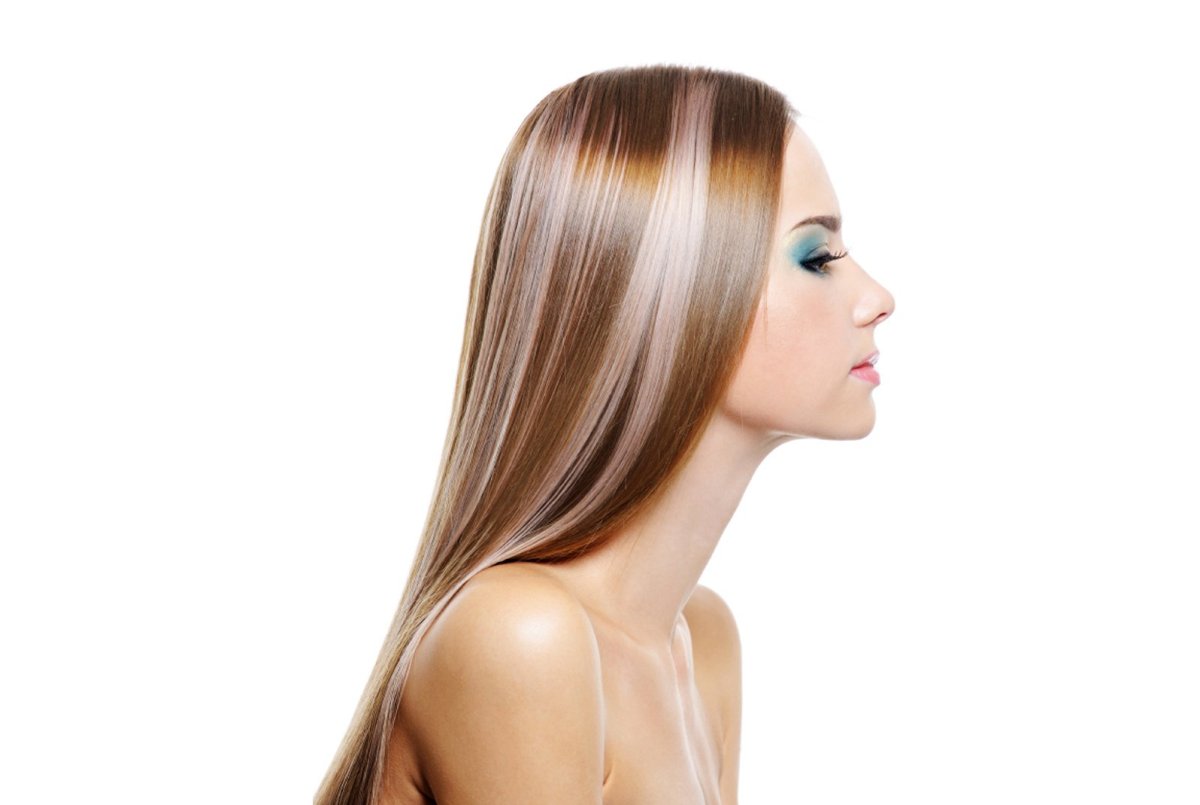 Мелирование на белом фоне