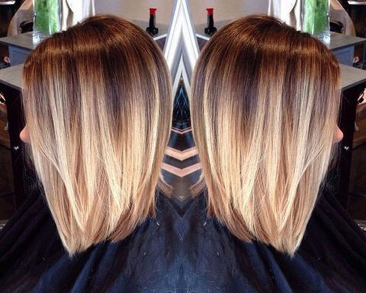 Омбре и балаяж на удлиненное каре