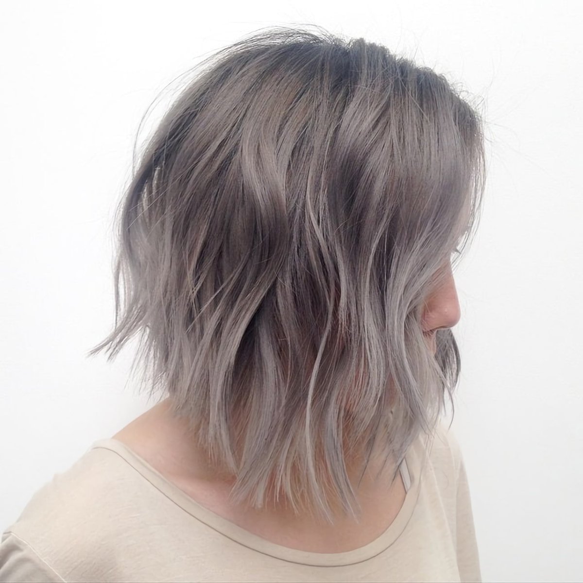 Седой балаяж на Боб