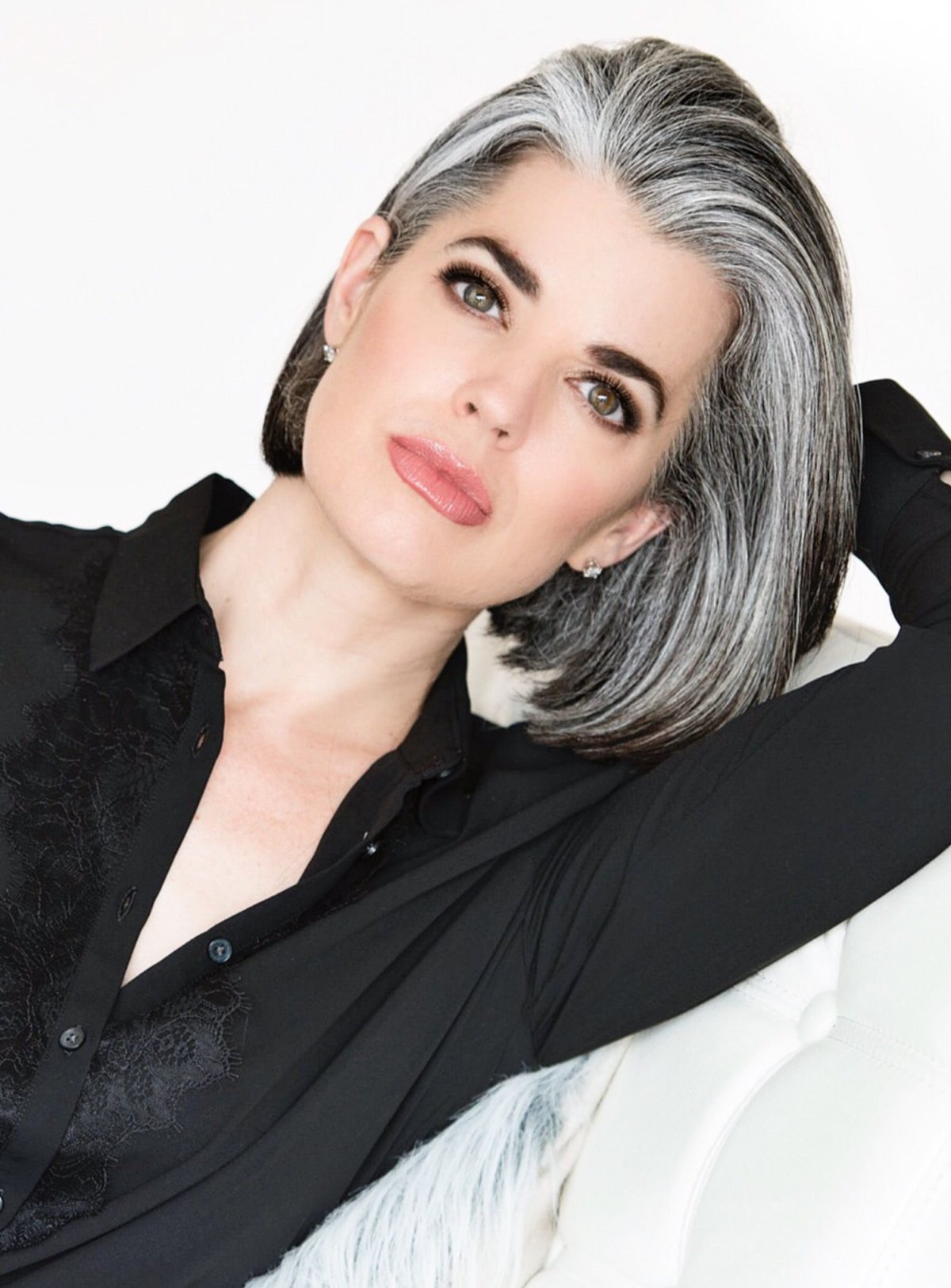 Окрашивание седых волос