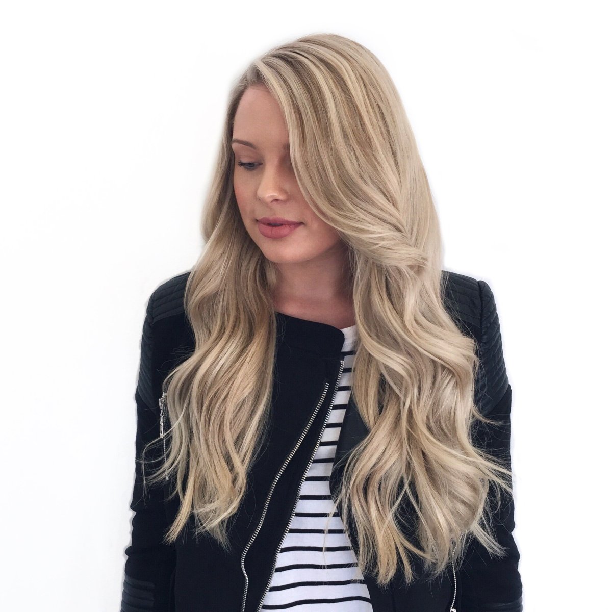 Мелирование прямых волос в блонд