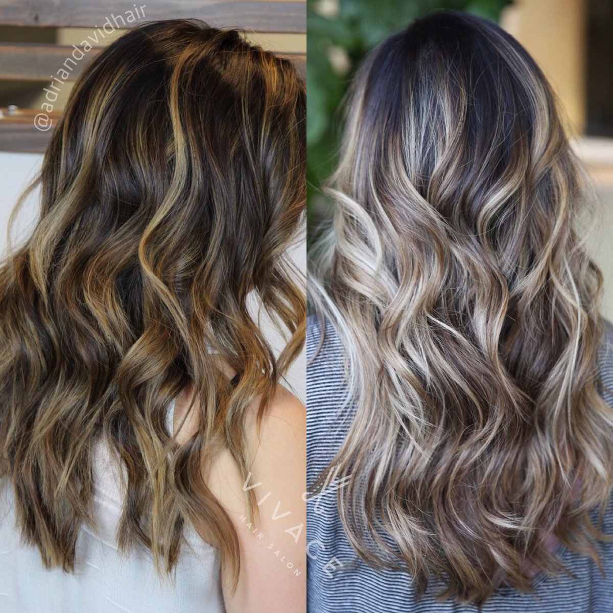 Окрашивание волос балаяж до и после