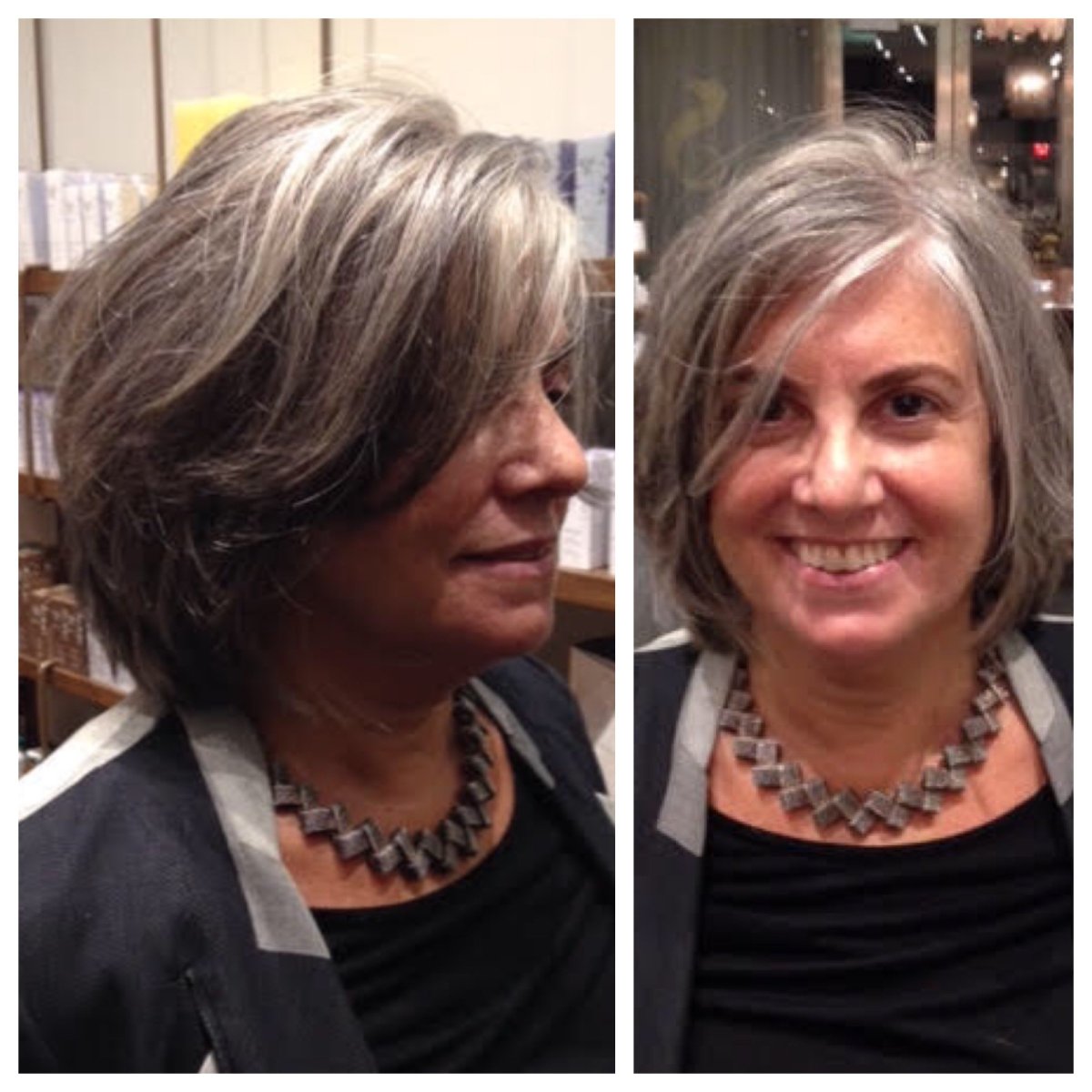 Шатуш волос на Седые волосы