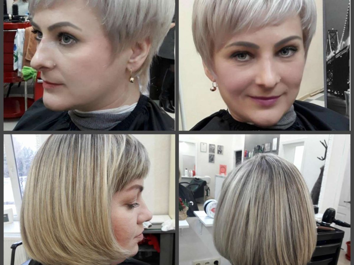 Стрижка с прикорневым объемом на коротких волосах