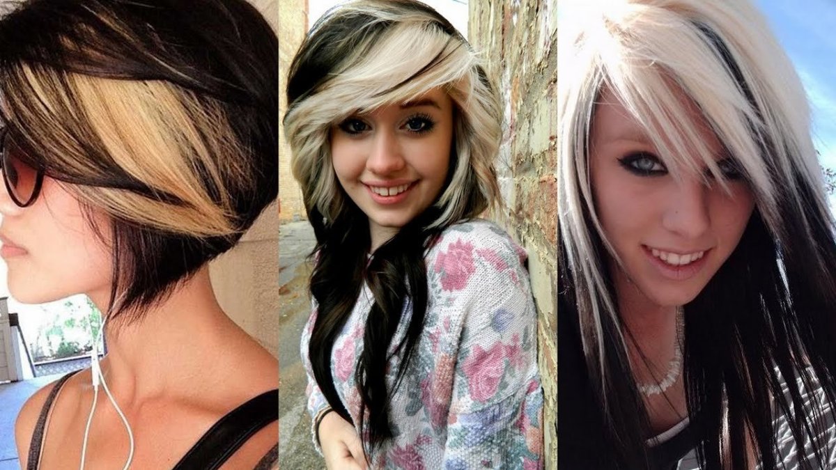 Окрашивание волос с белыми прядями