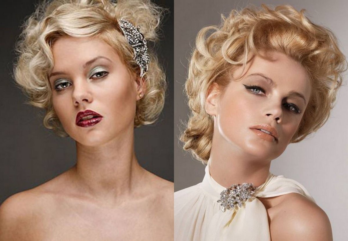 Небрежный пучок на средние волосы