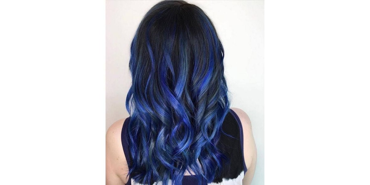 Голубое мелирование