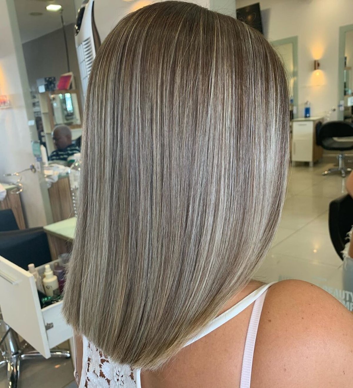 Вуальное мелирование блонд