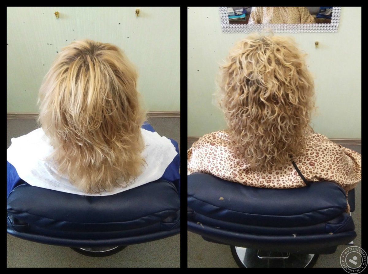 Волнистое каре биозавивка