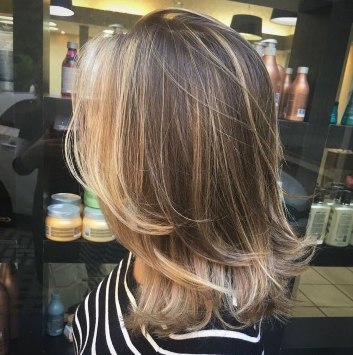 Мелирование на темные волосы Каскад