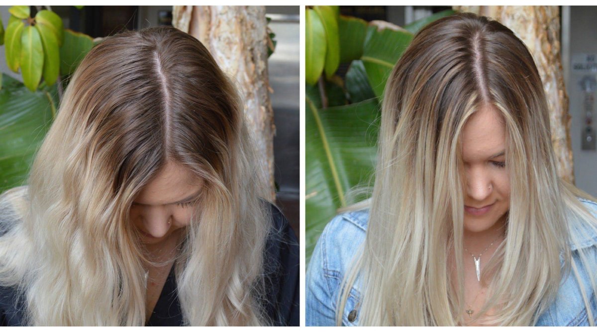 Мелирование на корни на русые волосы