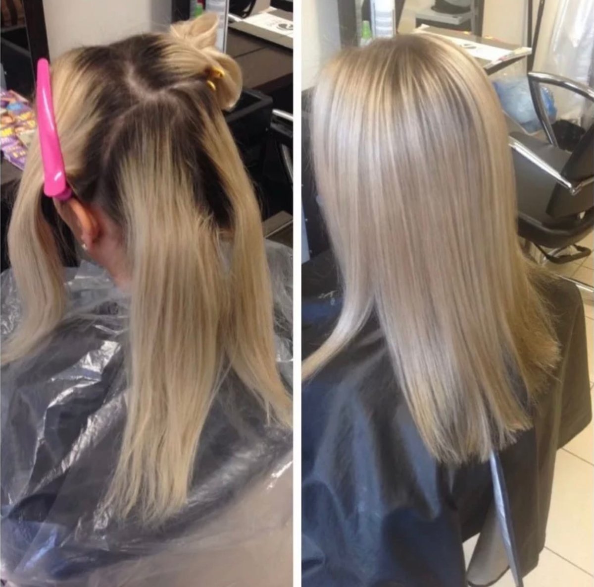 Прикорневое мелирование на отросшие темные корни