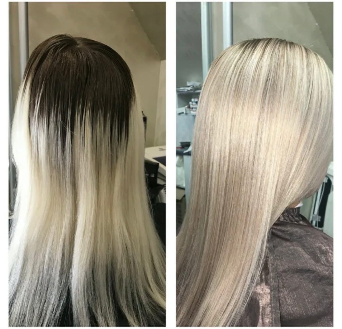 Прикорневое мелирование на отросшие корни