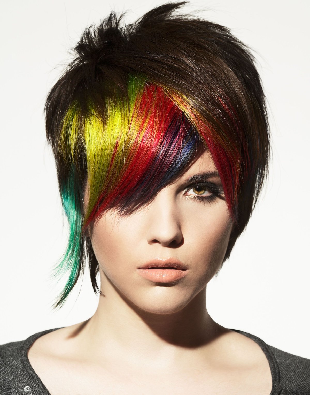 Разноцветное мелирование