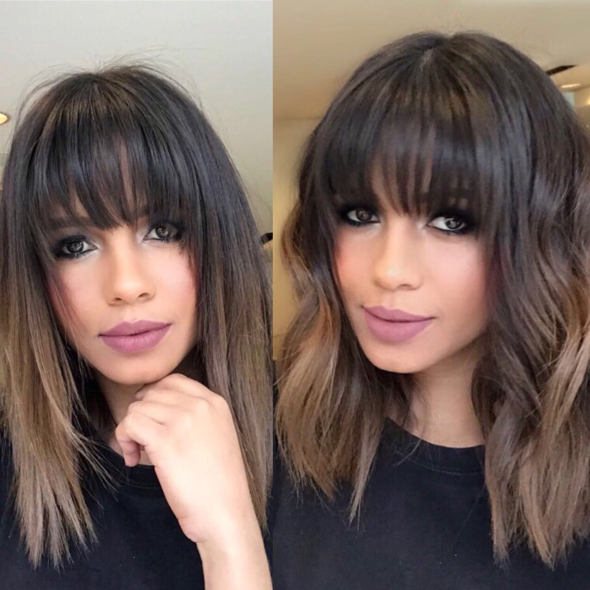 Балаяж с челкой