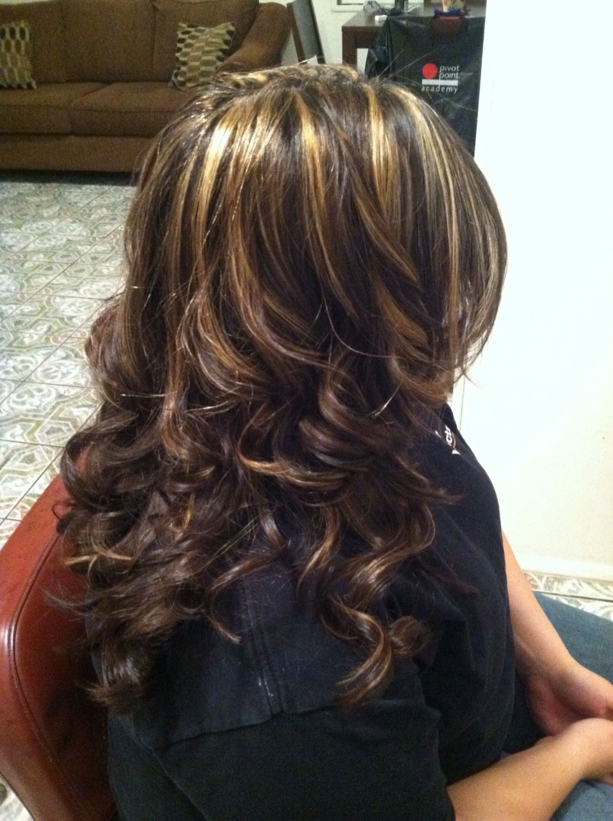 Мелирование на каштановые волосы длинные