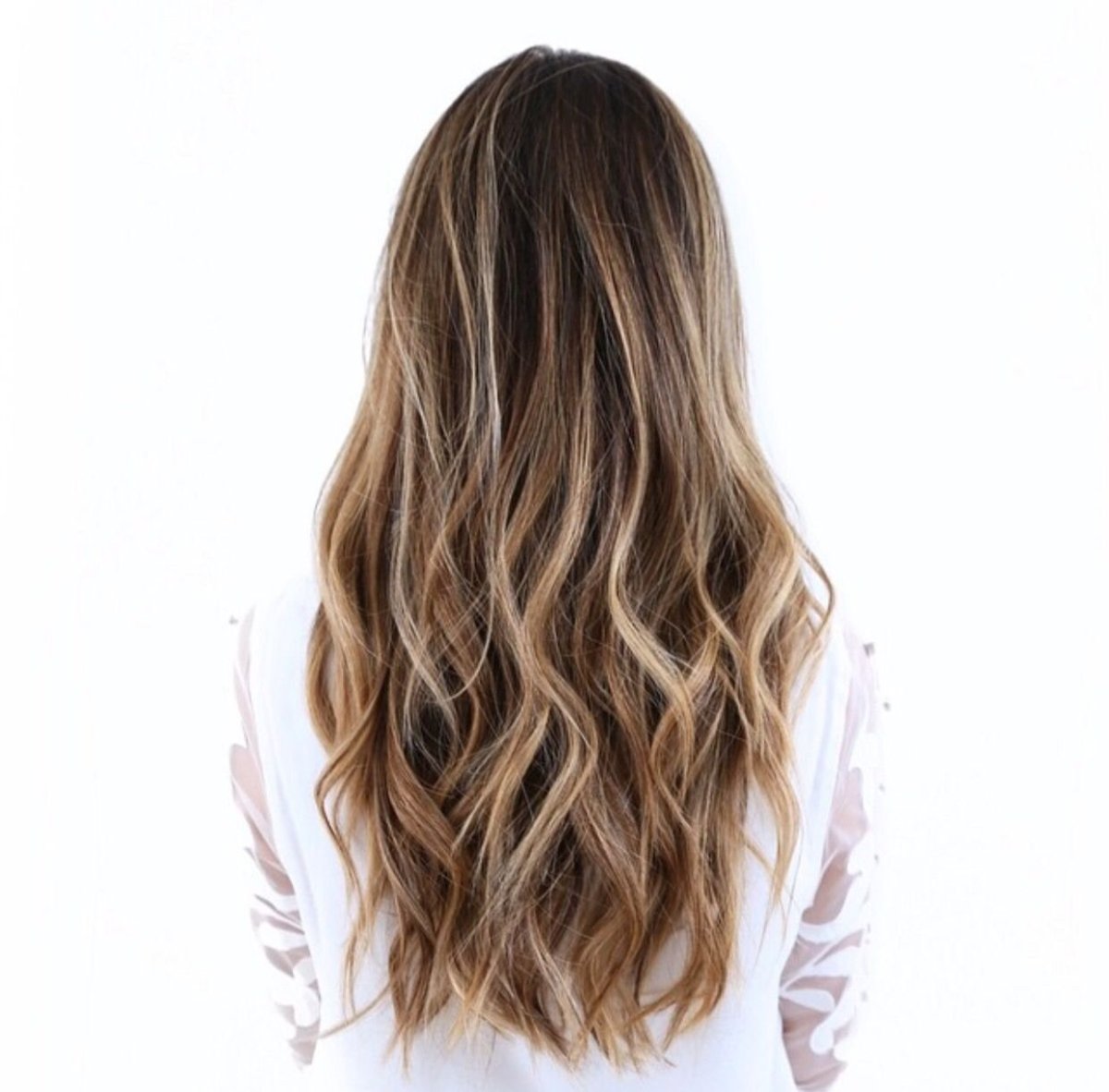 Омбре на русые волосы длинные