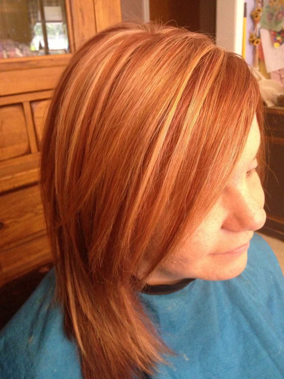 Стрижка Боб с рыжеватым оттенком