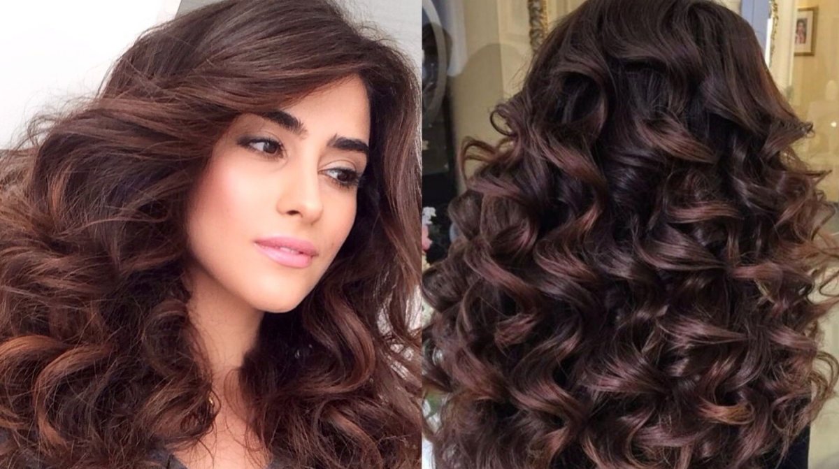 Кудрявые мелированные волосы