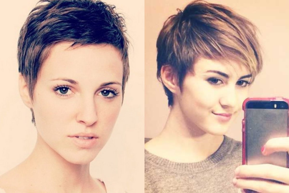 Ультракороткие женские стрижки на темные волосы