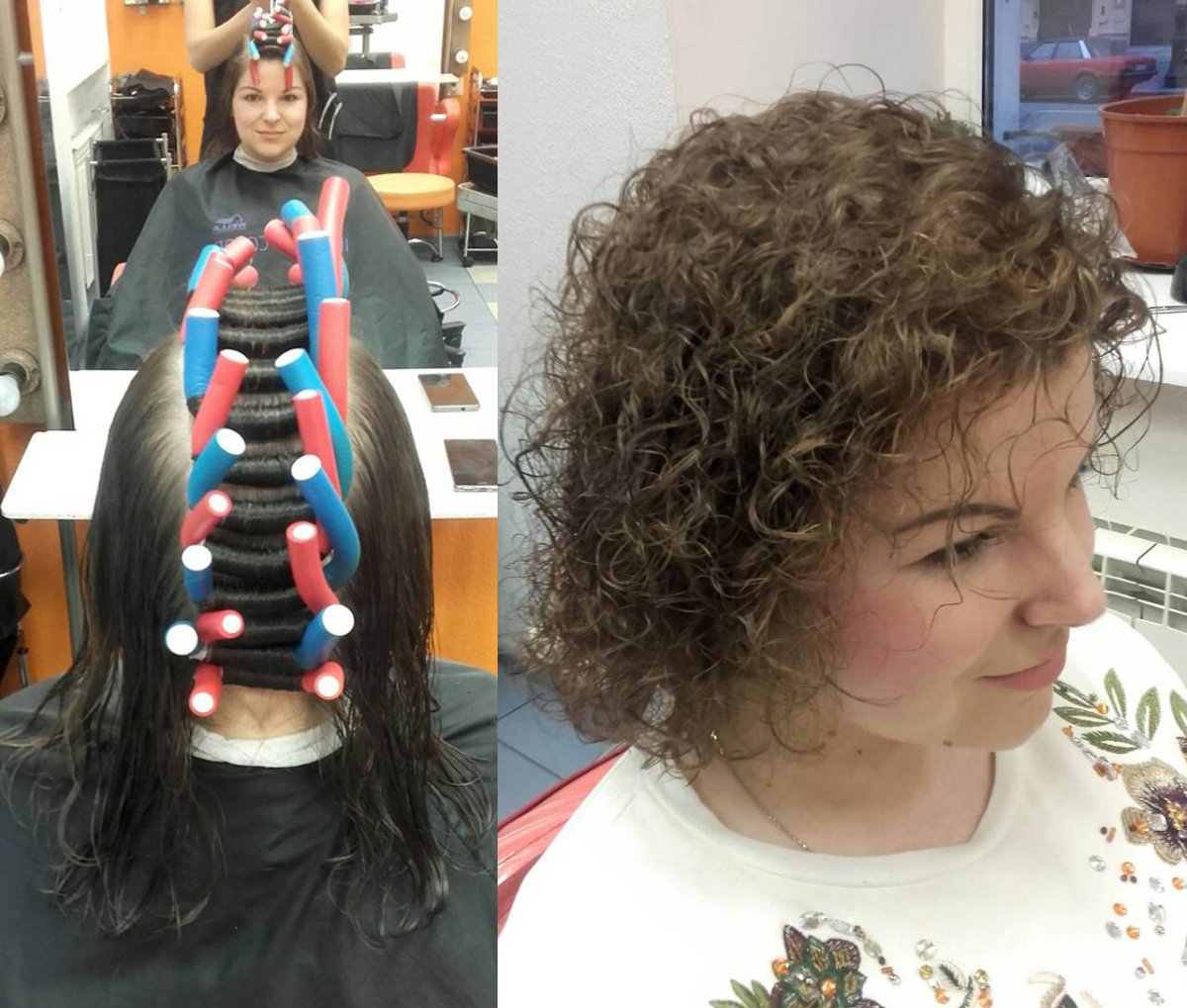 Биозавивка на коклюшки бигуди