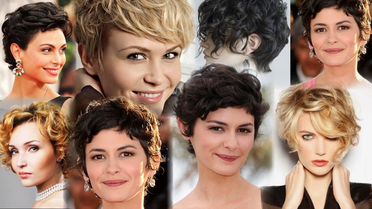 Стрижка для вьющихся волос и круглого лица