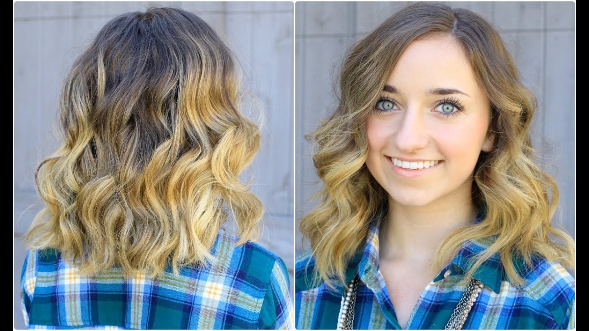 Лёгкие Локоны на средние волосы в домашних