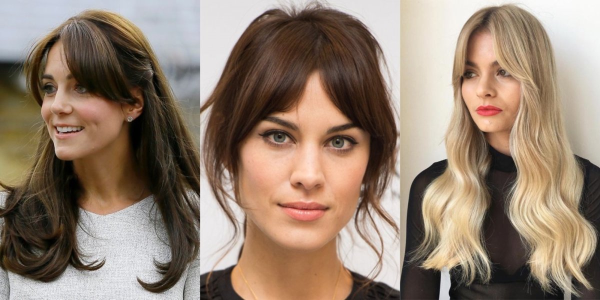 Причёска чёлка на две стороны женская