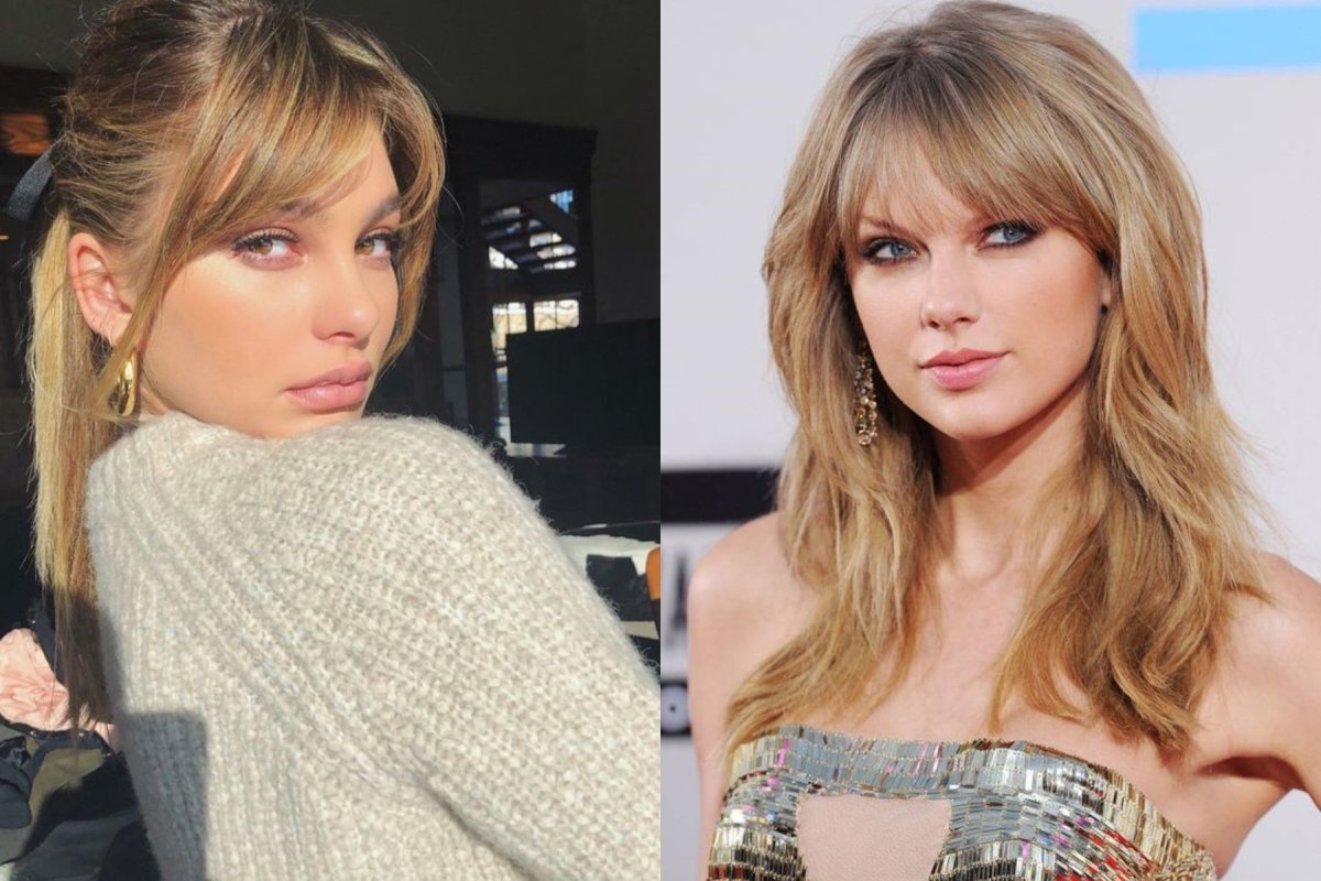 Челка разделенная на две части