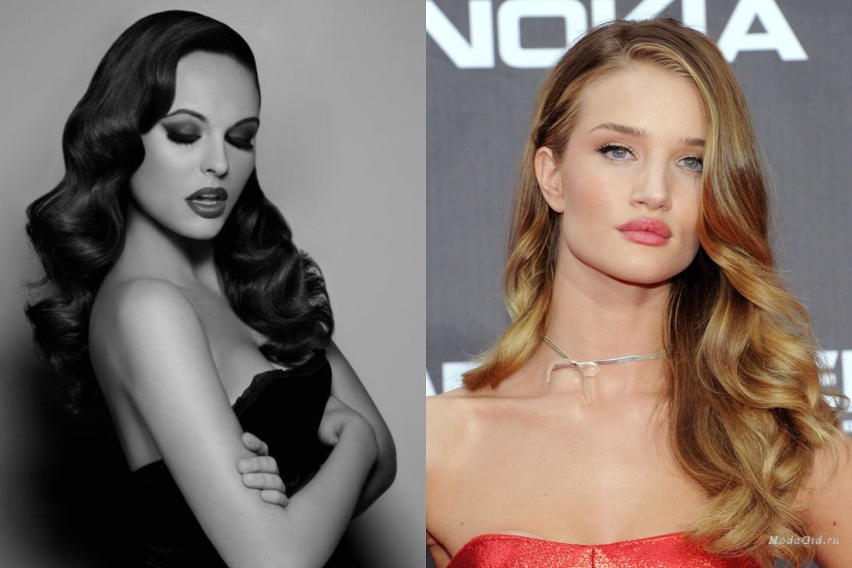 Укладка волос голливудская волна