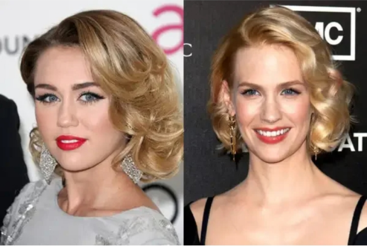 Локоны на один бок на короткие волосы