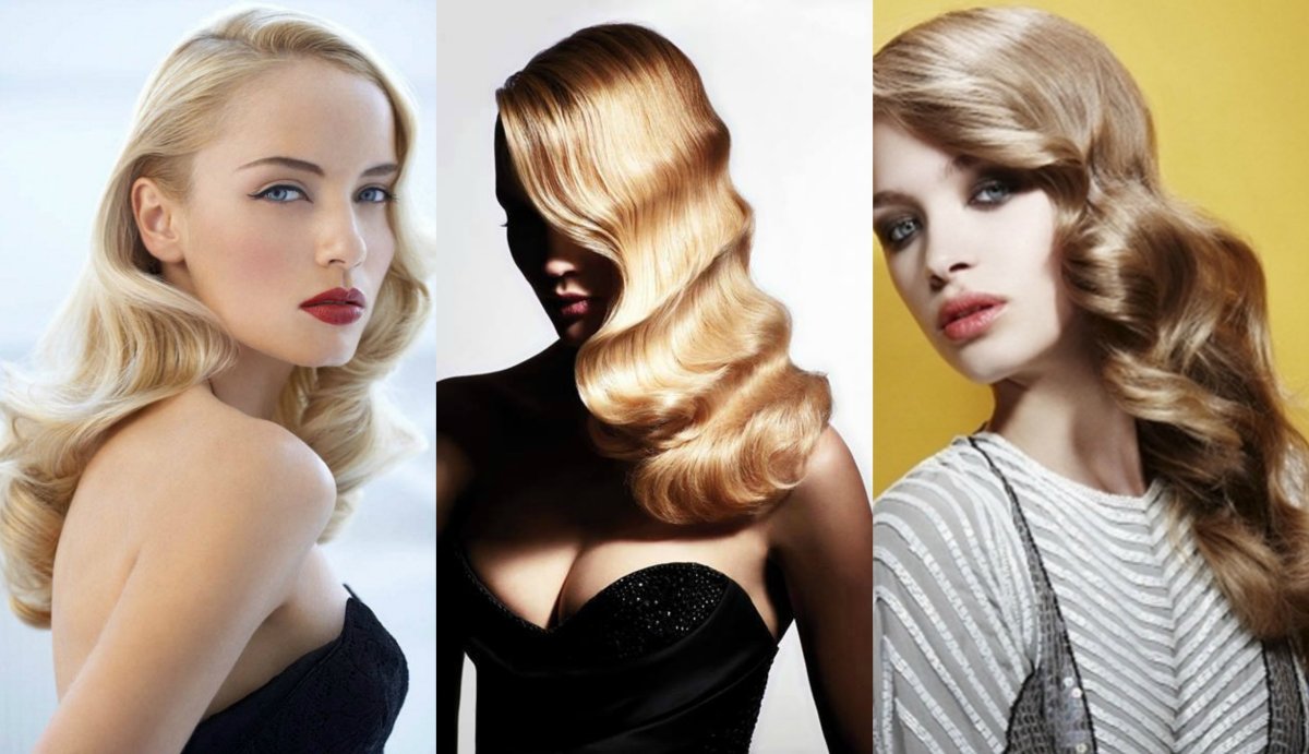 Ретро волны на средние волосы