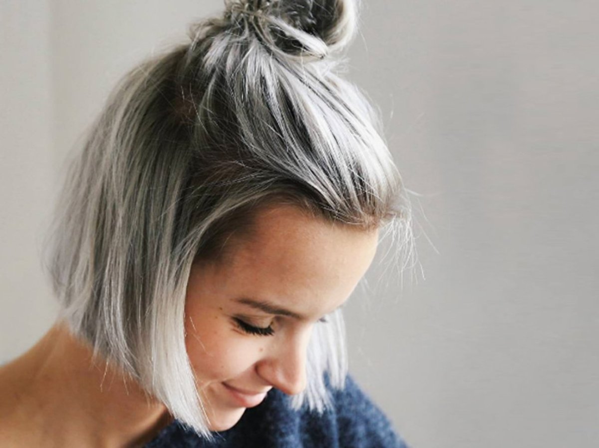 Пепельный цвет волос на короткие волосы