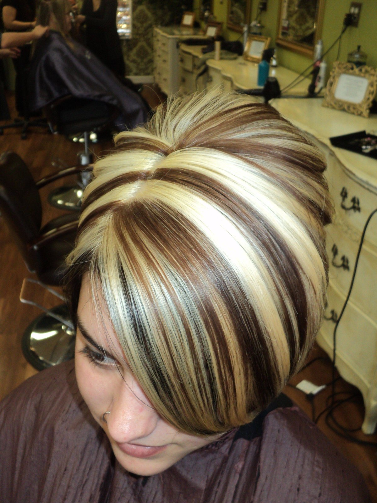 Вуальное мелирование на короткие волосы