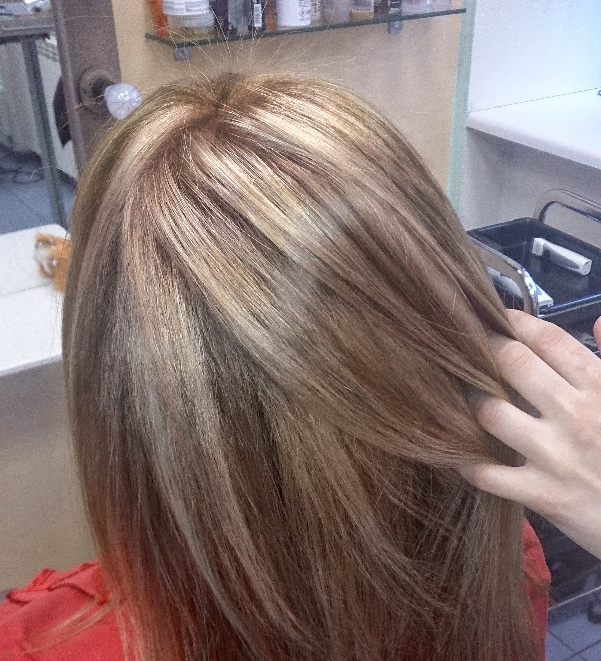 Тонирование мелированных волос в русый