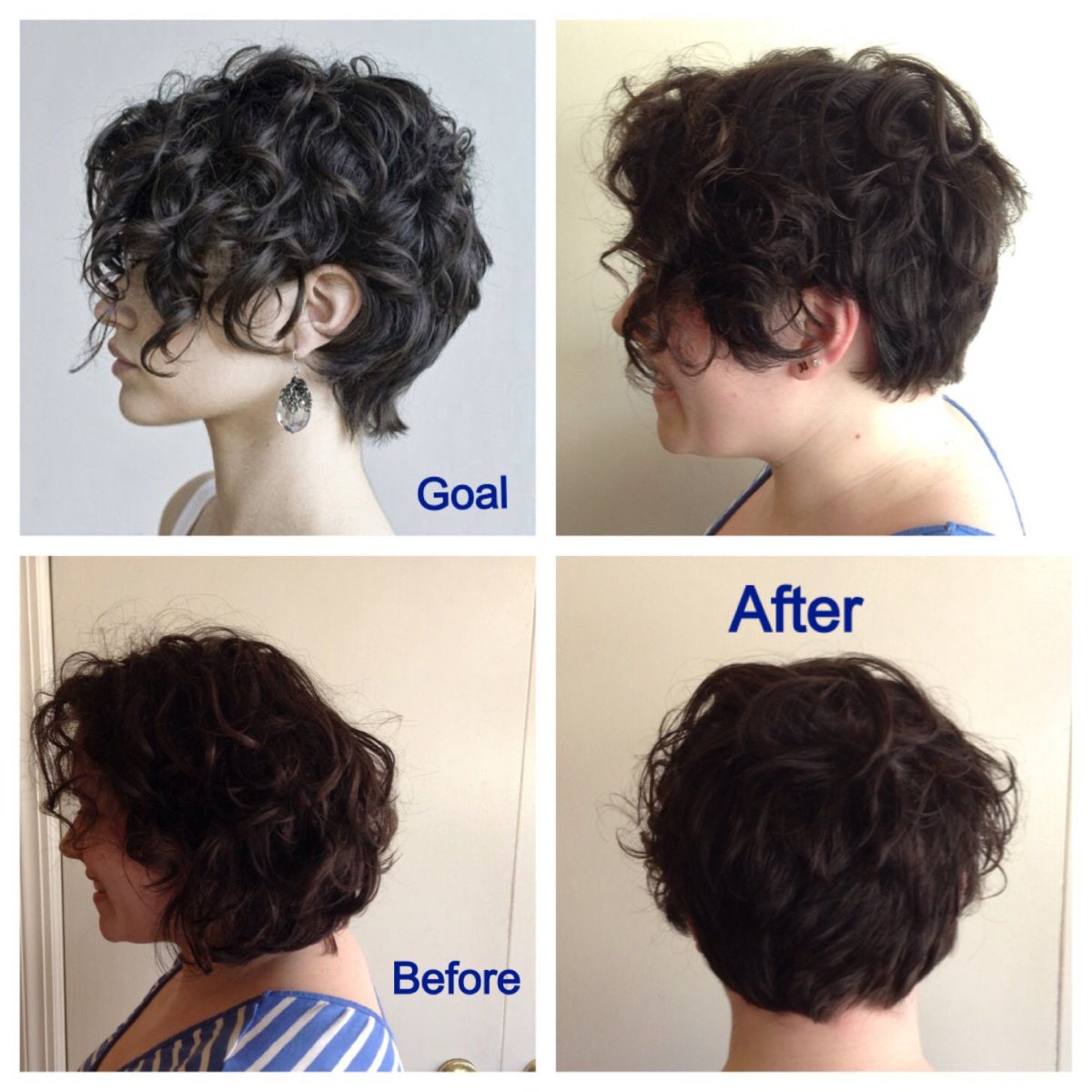 Стрижка на кудрявые волосы блонд