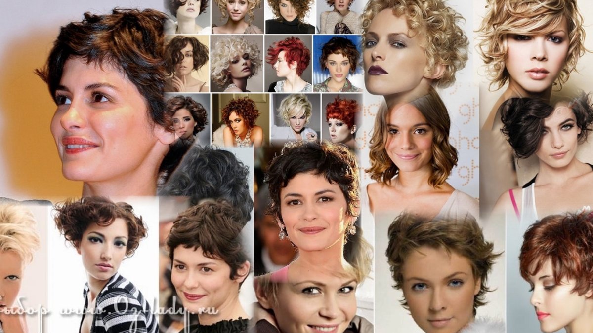 Стрижка Боб Гарсон на кудрявые волосы