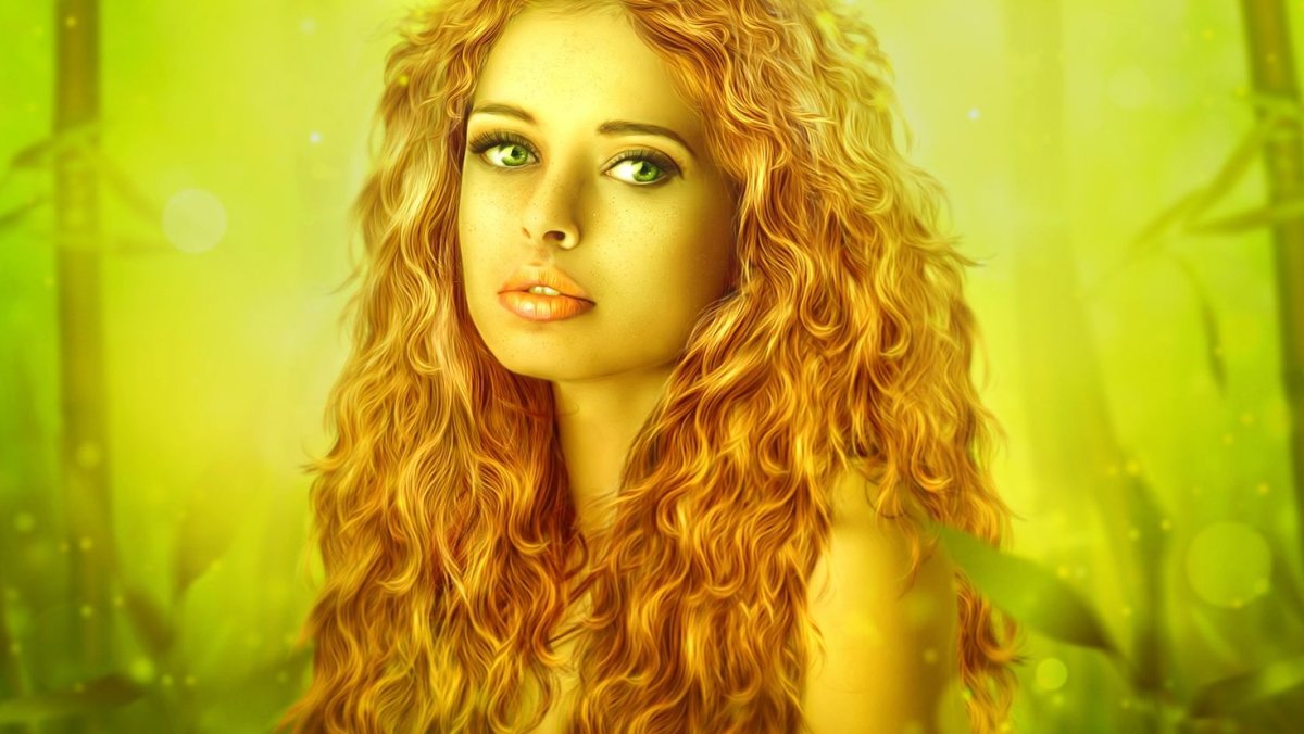 Золотистые волосы у девушек