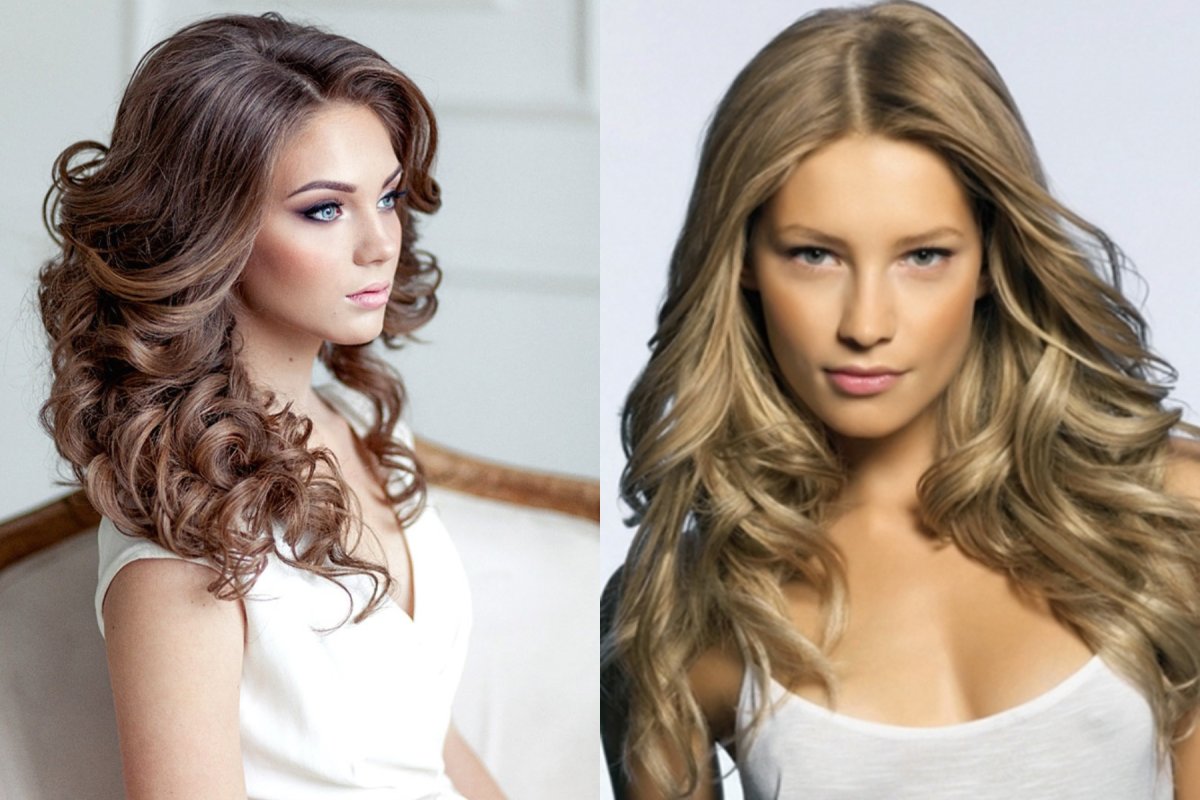 Кудри утюжком причёски на длинные волосы