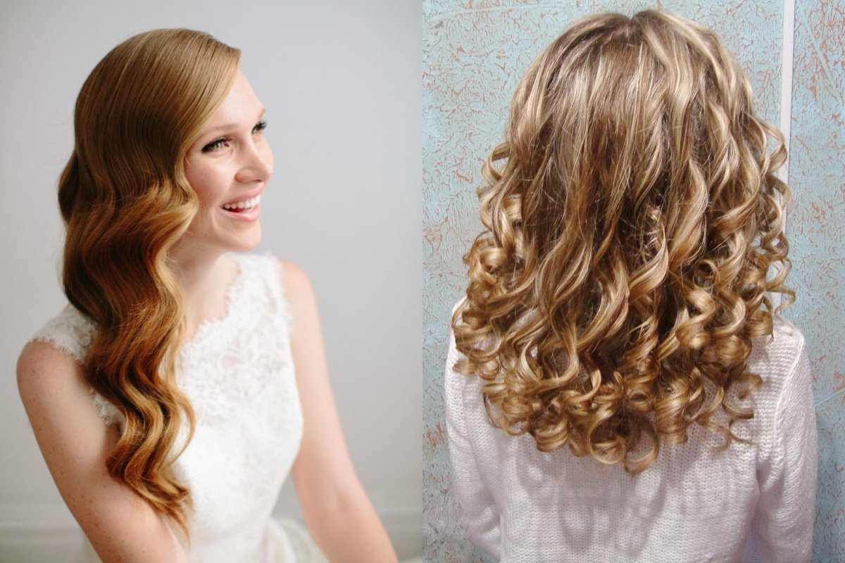 Вечерняя укладка на средние волосы
