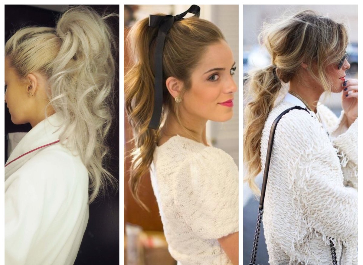 Кудрявый хвост прическа