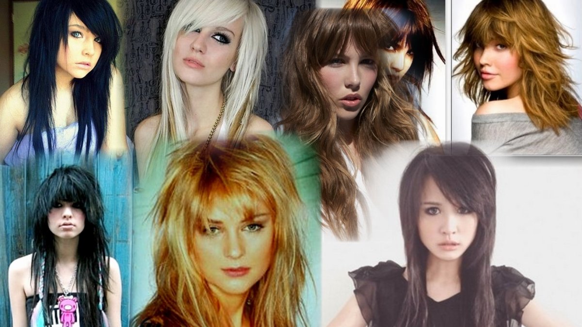 Стрижка волчица на длинные волосы