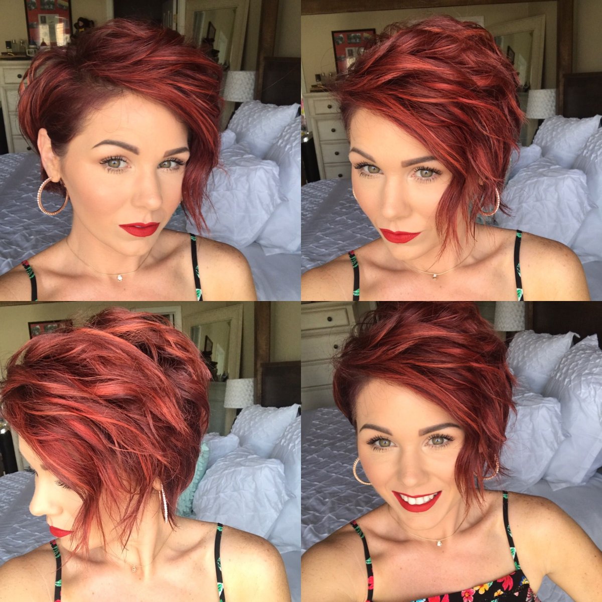 Пикси Боб стрижка на рыжие волосы