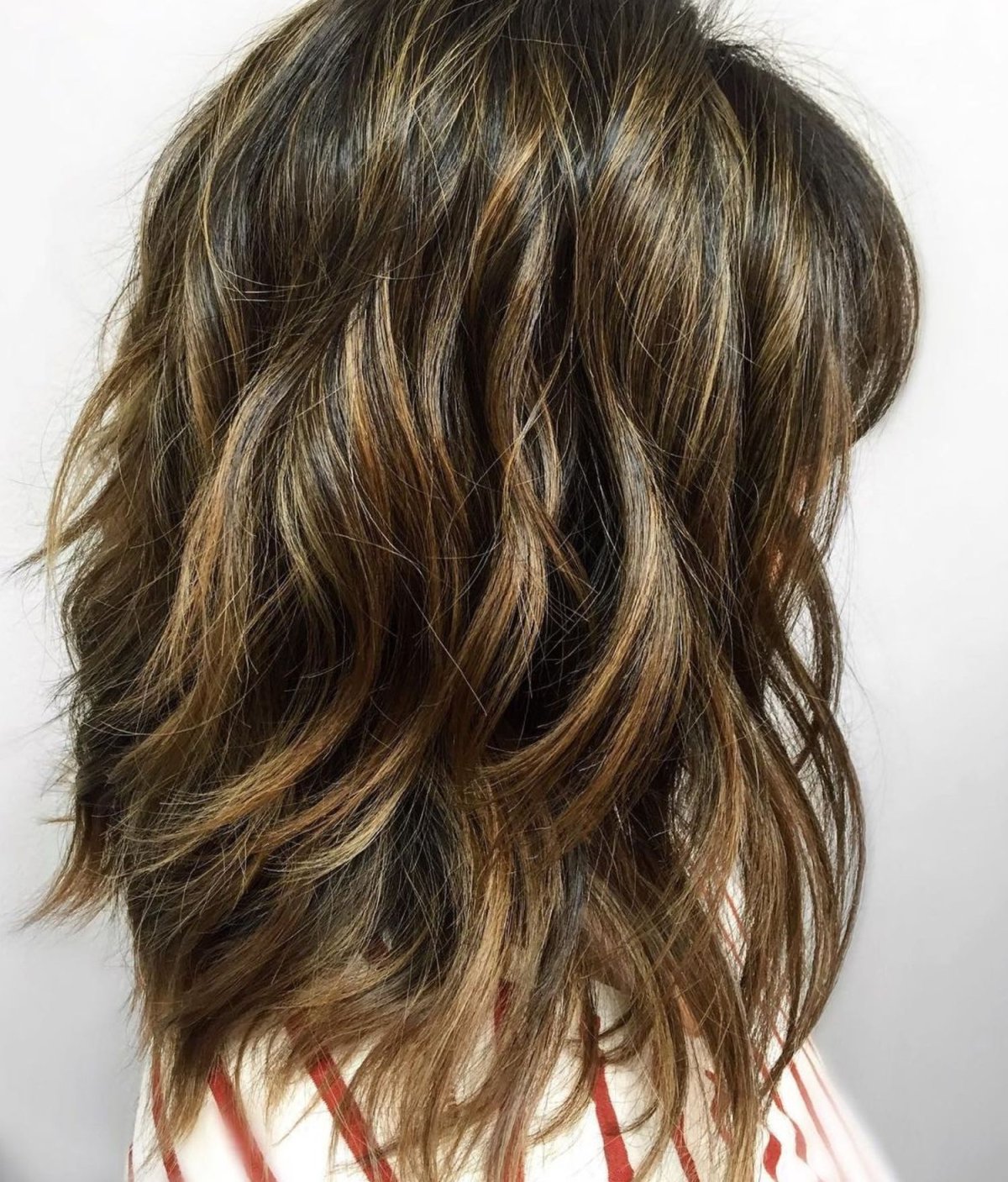 Мелирование на темные волосы Каскад