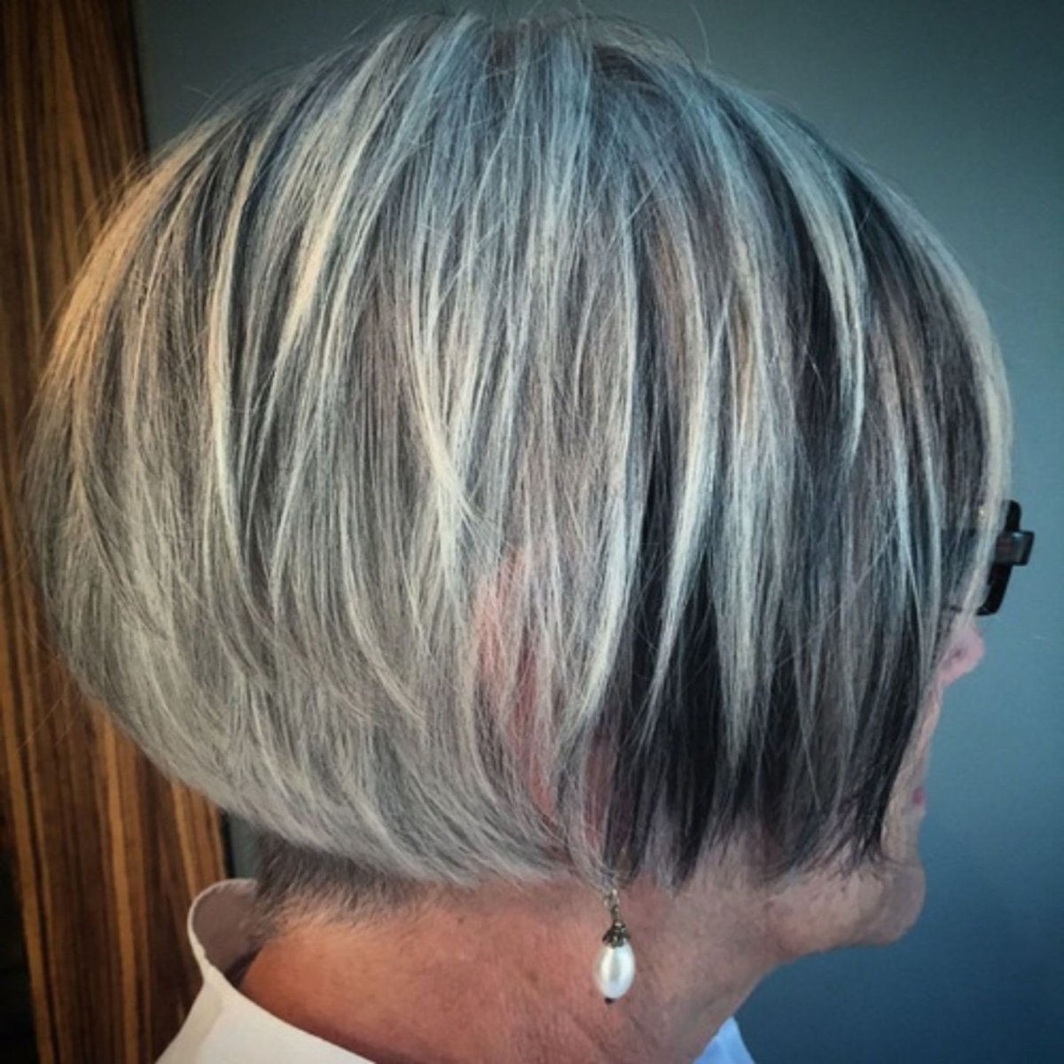 Модное мелирование на Боб на Седые волосы