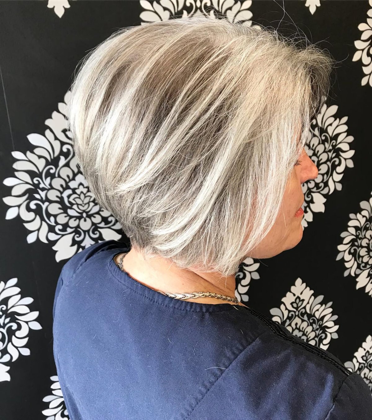 Окрашивание на короткие Седые волосы