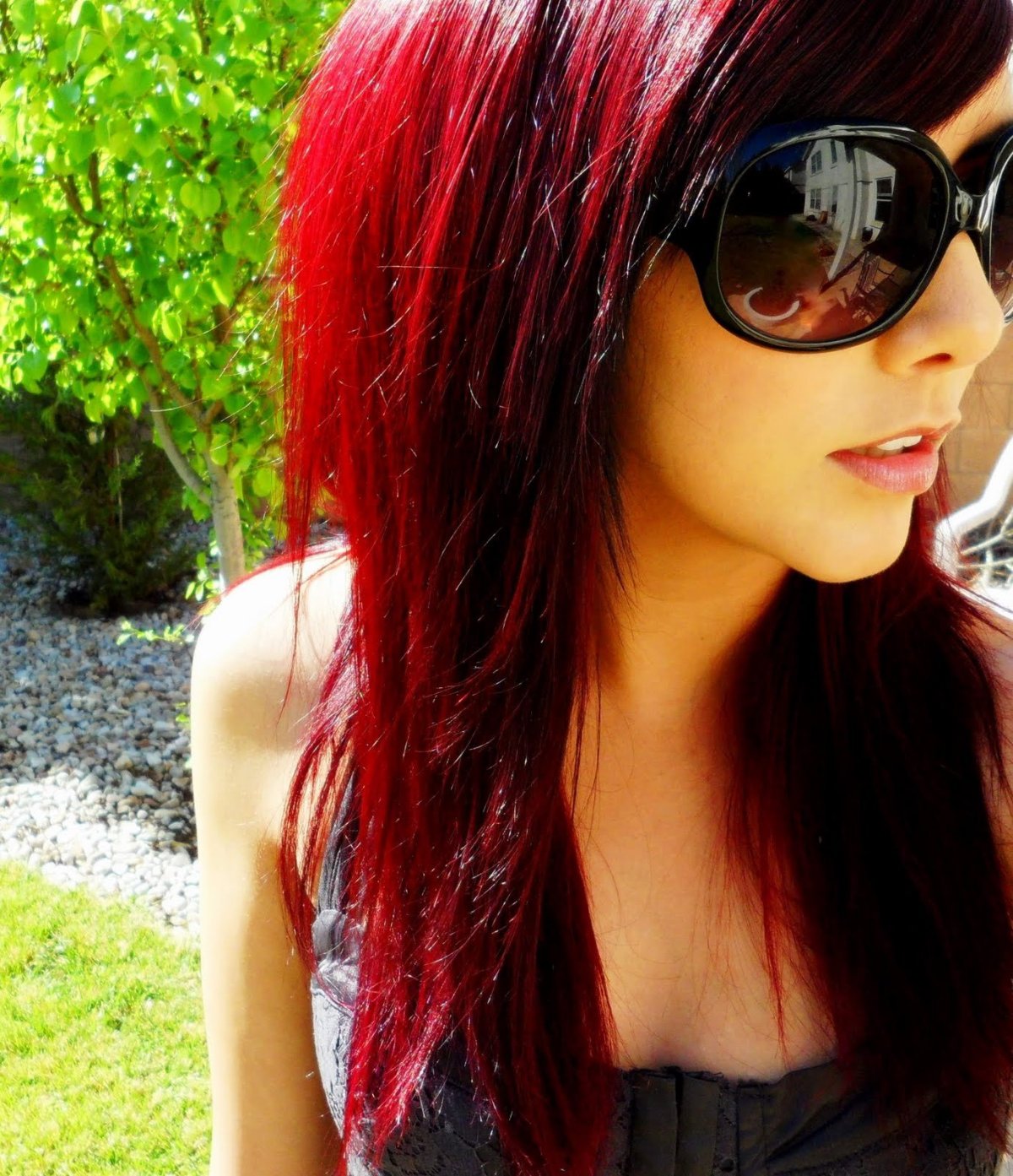 Макияж с фиолетовой помадой