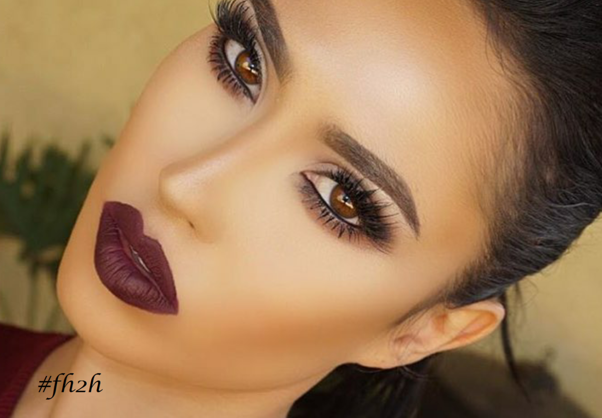 Вишнёвый волосы с челкой