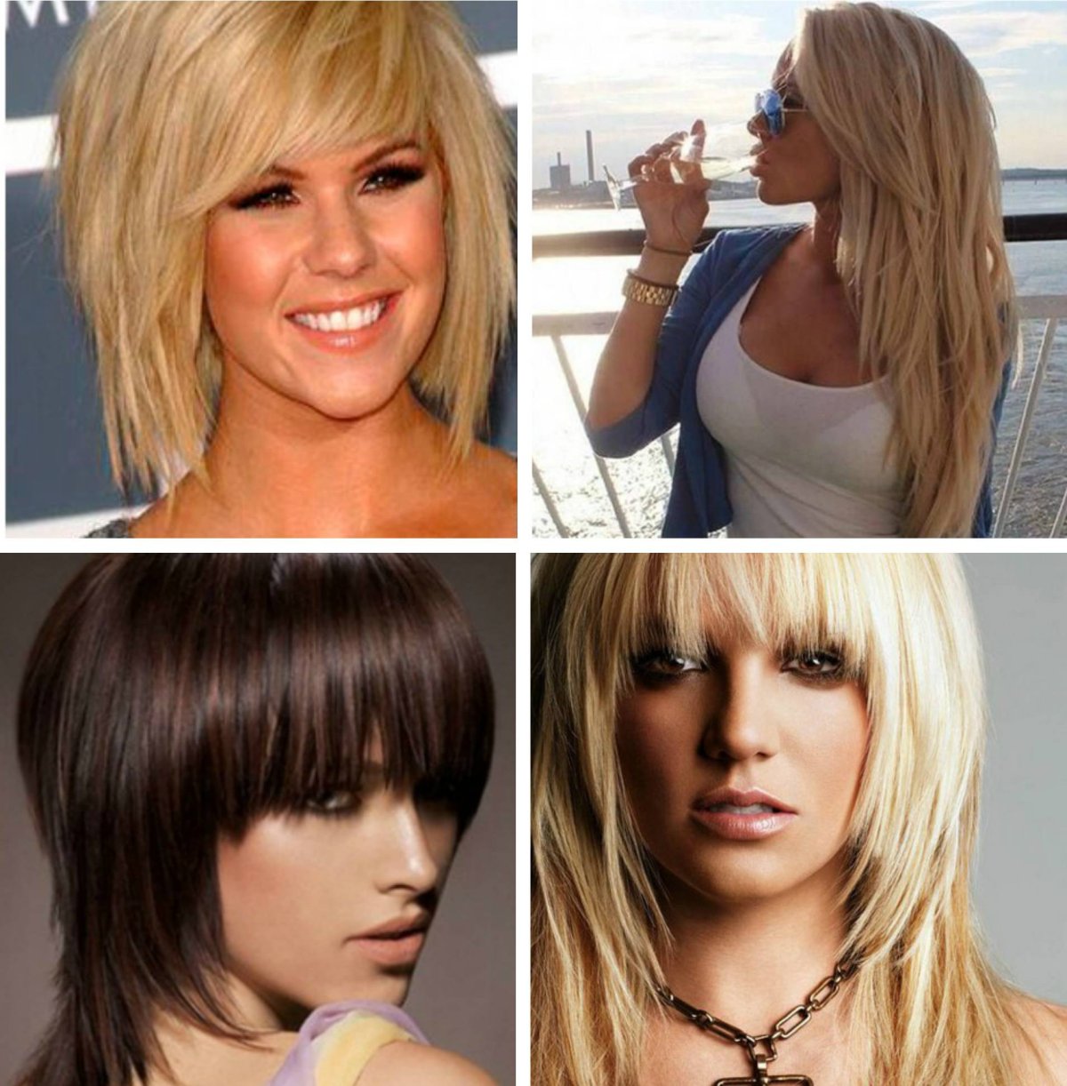 Каре лесенкой с челкой