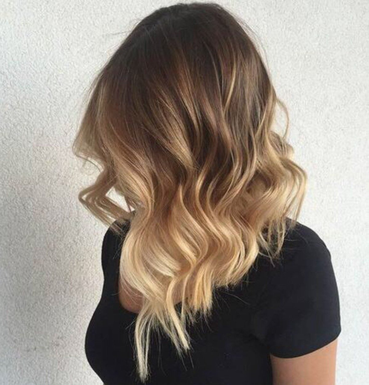 Омбре на средний волос